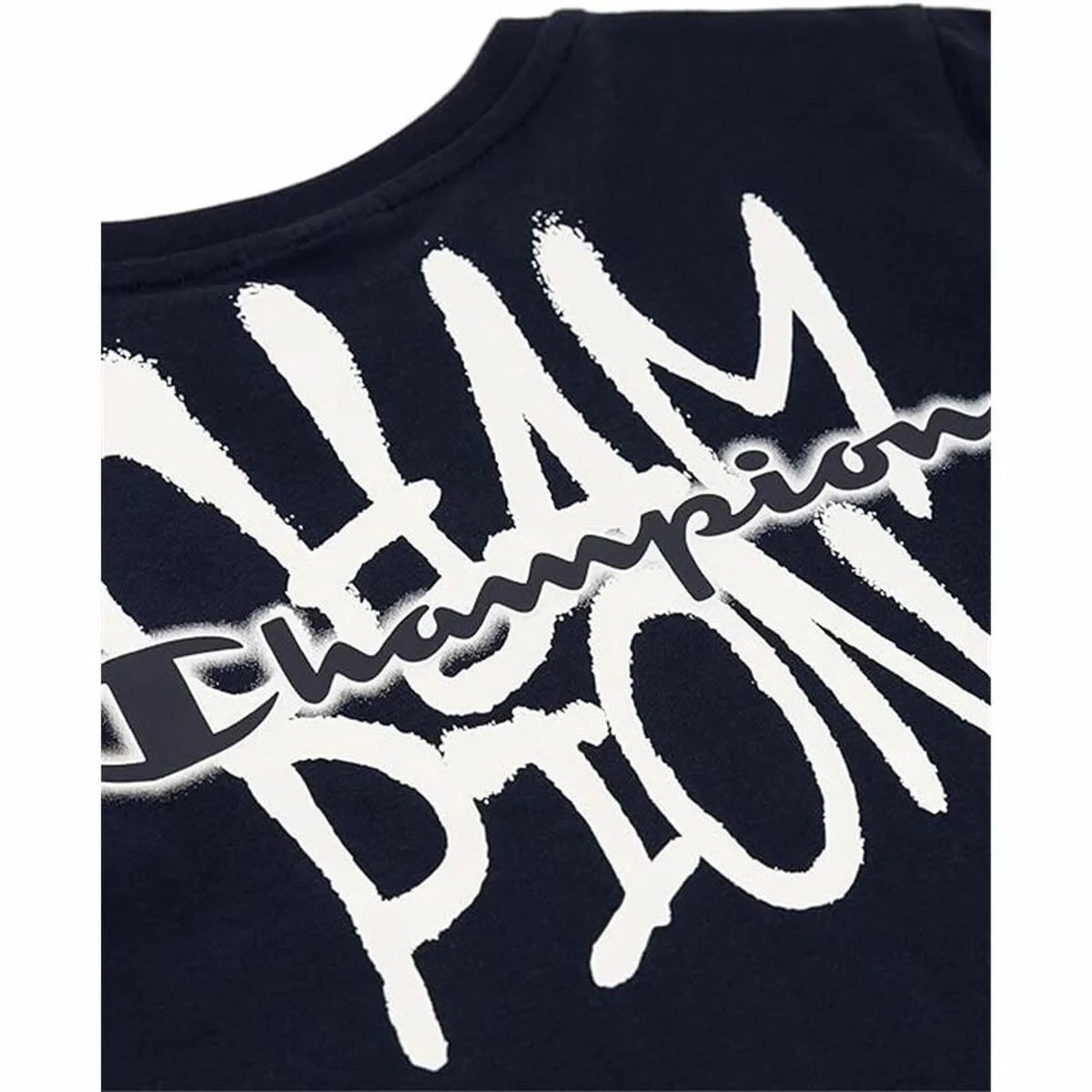 Camiseta de Manga Corta Infantil Champion Champion SS Azul marino