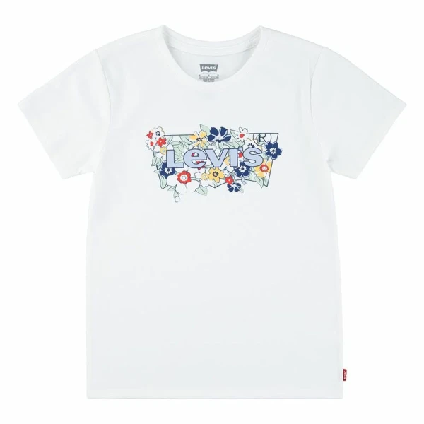 Camiseta de Manga Corta Infantil Levi's Lvg Ss Batwing Fill Blanco