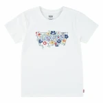 Camiseta de Manga Corta Infantil Levi's Lvg Ss Batwing Fill Blanco