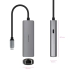Hub USB NANOCABLE 10.16.4603 Gris 100 W