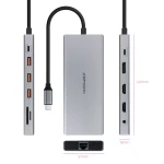 Hub USB NANOCABLE 10.16.4612 Gris 100 W