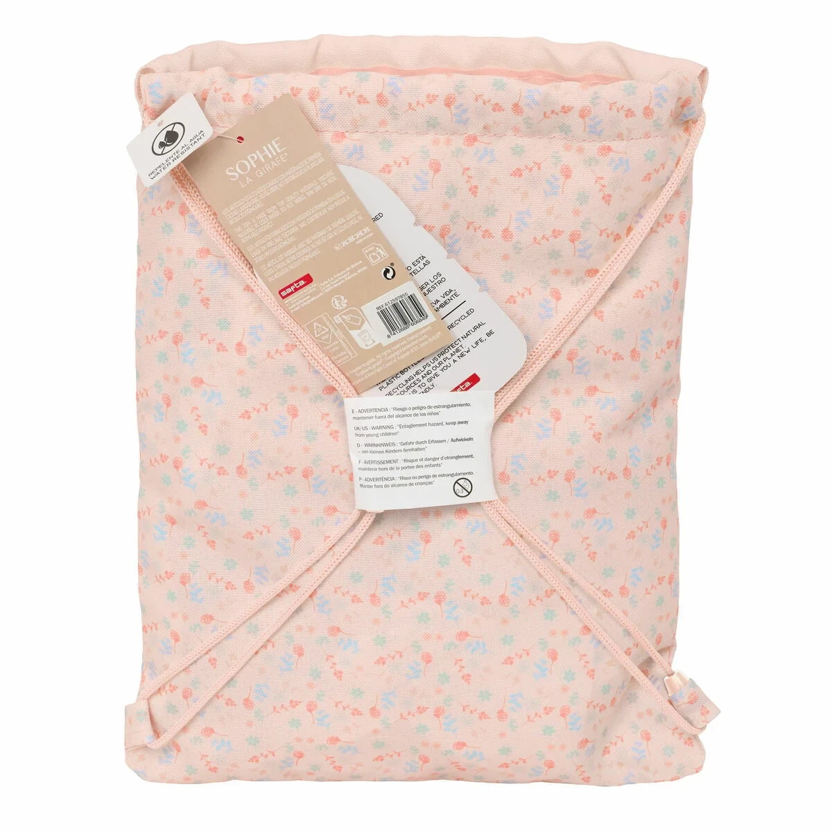 Bolsa Mochila con Cuerdas Sophie la Girafe 26 x 34 x 1 cm