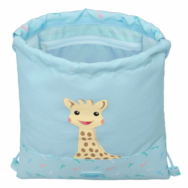 Bolsa Mochila con Cuerdas Sophie la Girafe Azul 26 x 34 x 1 cm