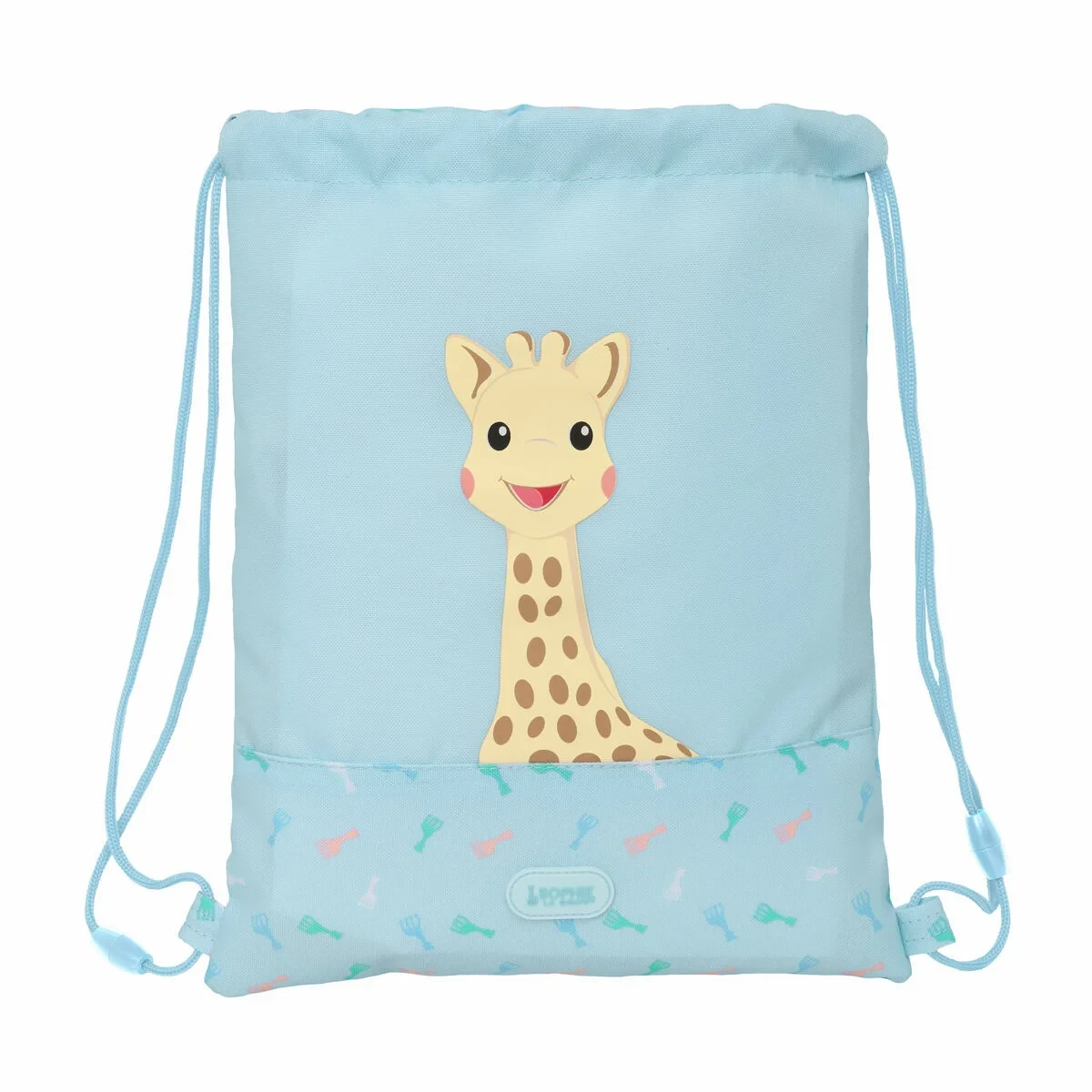 Bolsa Mochila con Cuerdas Sophie la Girafe Azul 26 x 34 x 1 cm