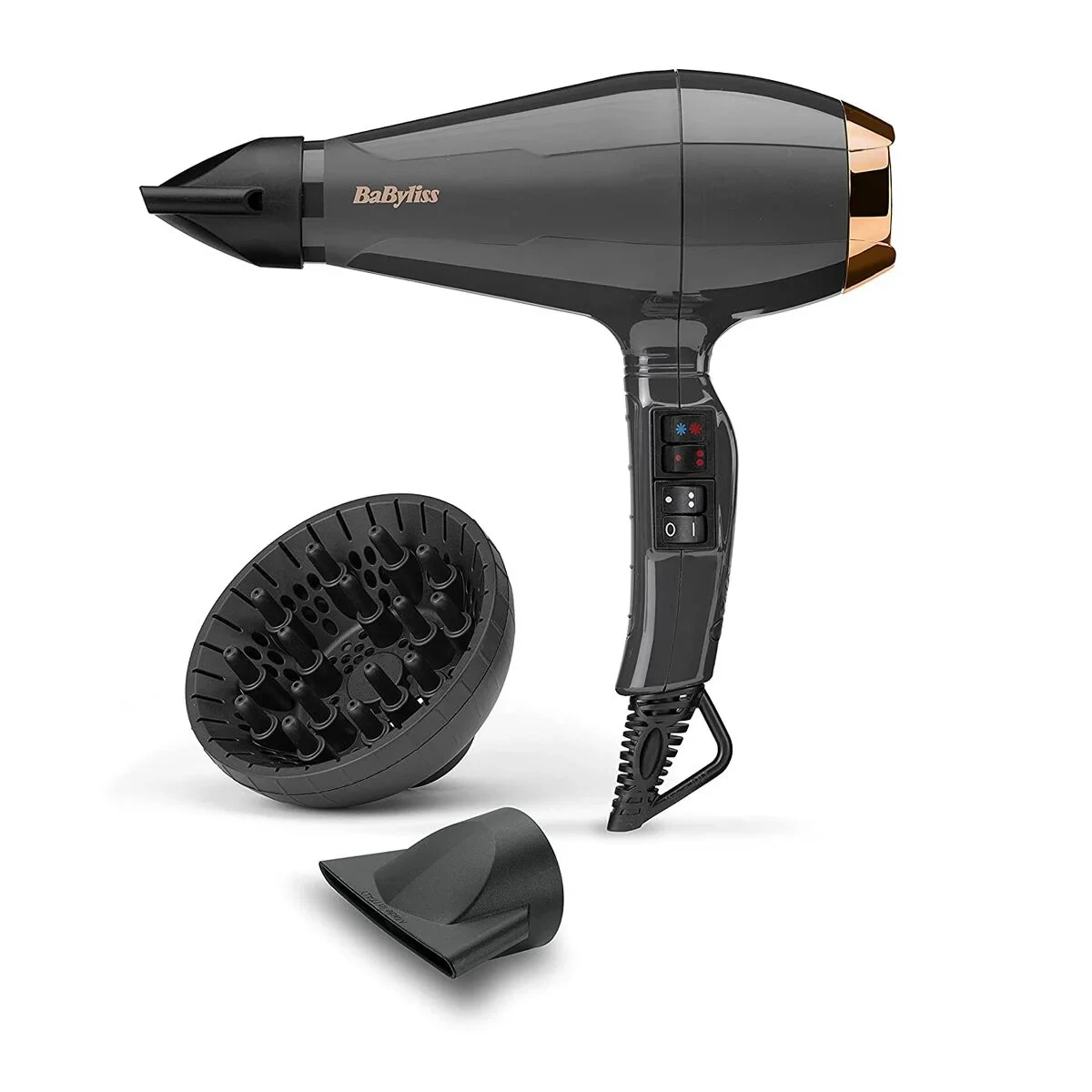 Secador de Pelo Babyliss 6719DE Negro Gris 2200 W