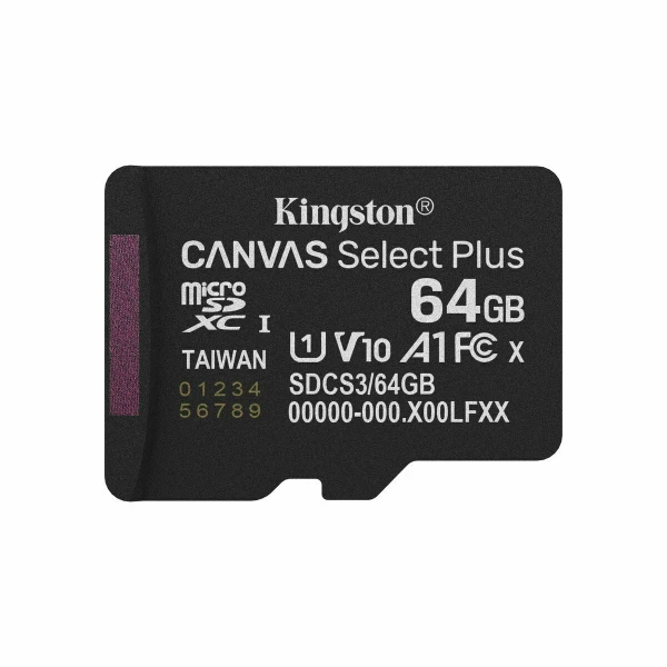 Tarjeta de Memoria Micro SD con Adaptador Kingston SDCS3/64GBSP 64 GB