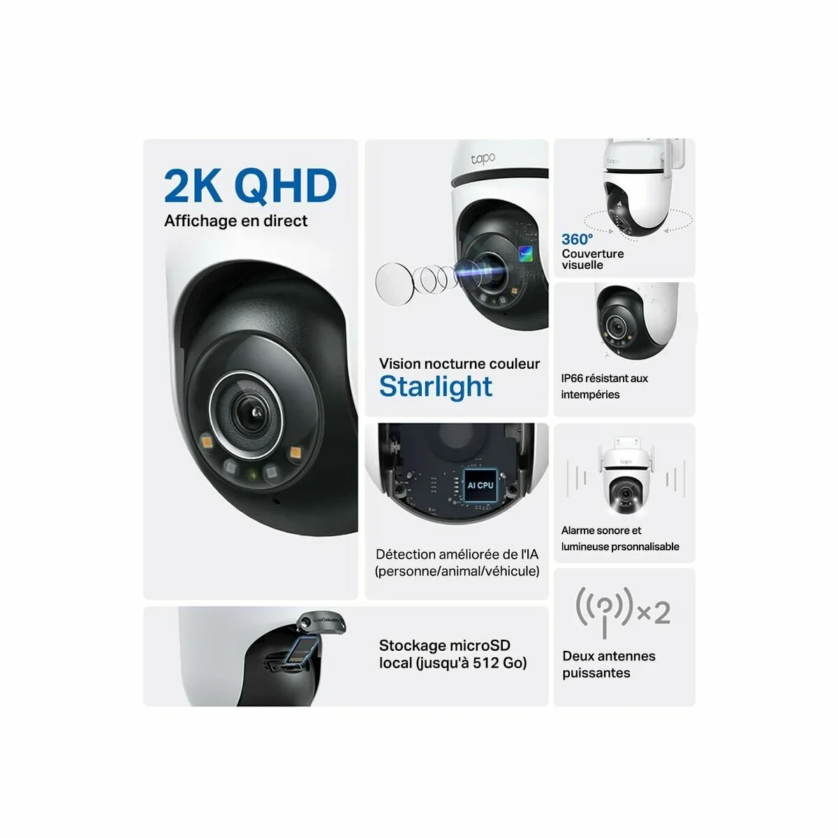 Videocámara de Vigilancia TP-Link TAPO C520WS