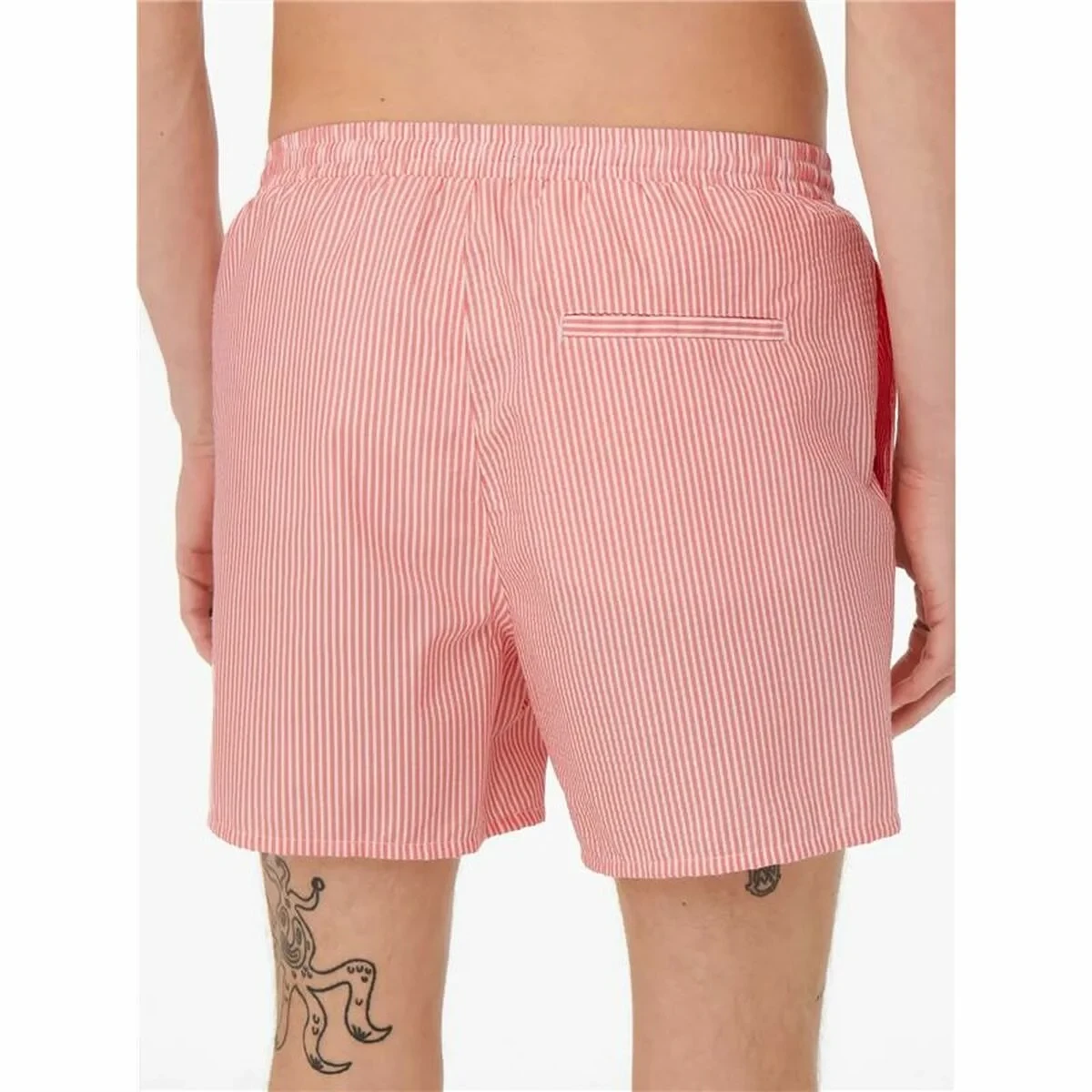 Bañador Hombre Only & Sons Onsted Stripe Seersucker Rosa