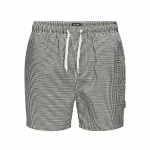 Bañador Hombre Only & Sons Onsted Stripe Seersucker Blanco Negro