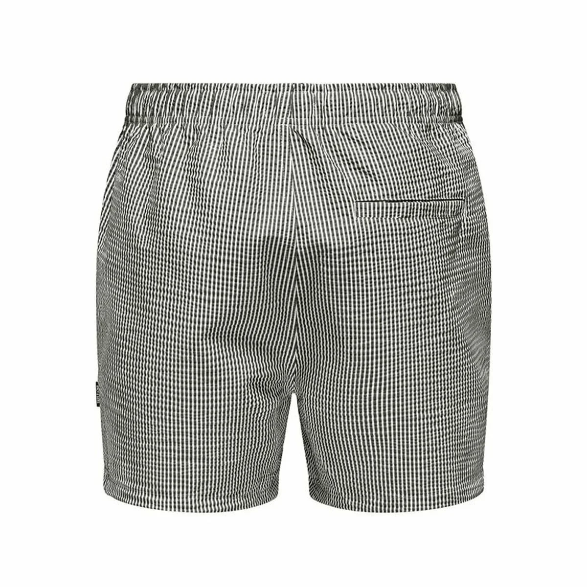 Bañador Hombre Only & Sons Onsted Stripe Seersucker Blanco Negro