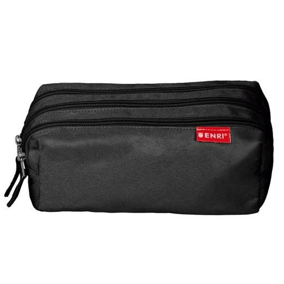 Estuche Escolar ENRI Negro 21 x 7 x 11 cm (5 Unidades)