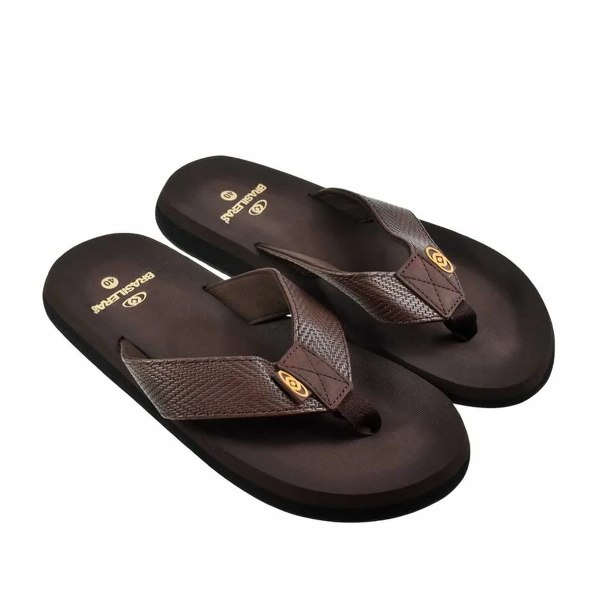 Chanclas para Hombre Brasileras Puff Marrón
