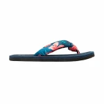 Chanclas para Mujer Brasileras Hibiscus Nudo Fuchsia Negro