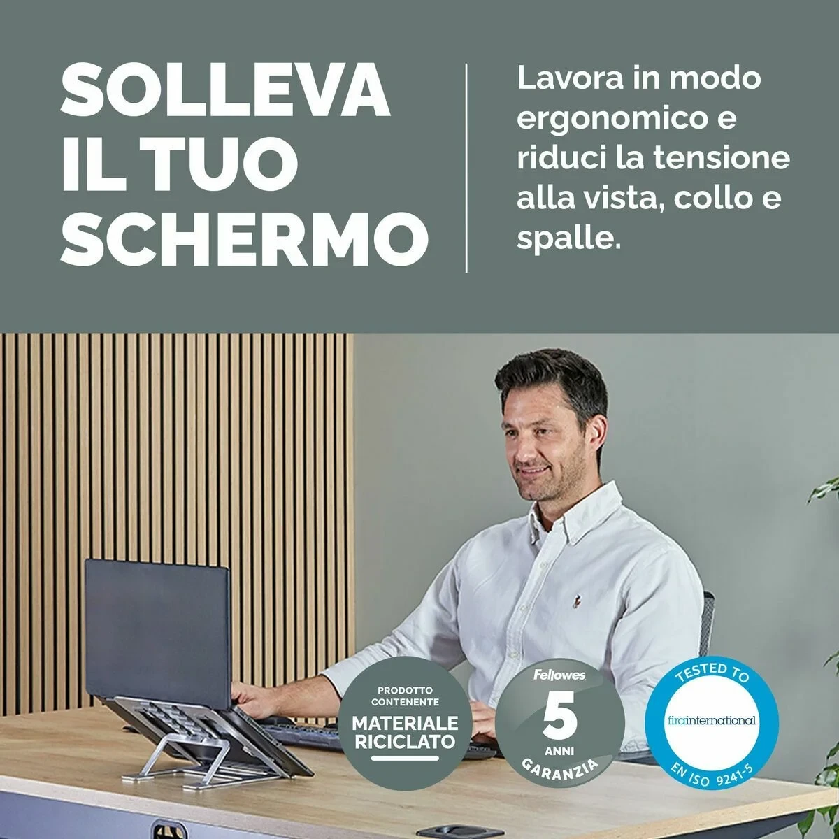 Soporte para Portátil Plegable y Regulable Fellowes Alumia