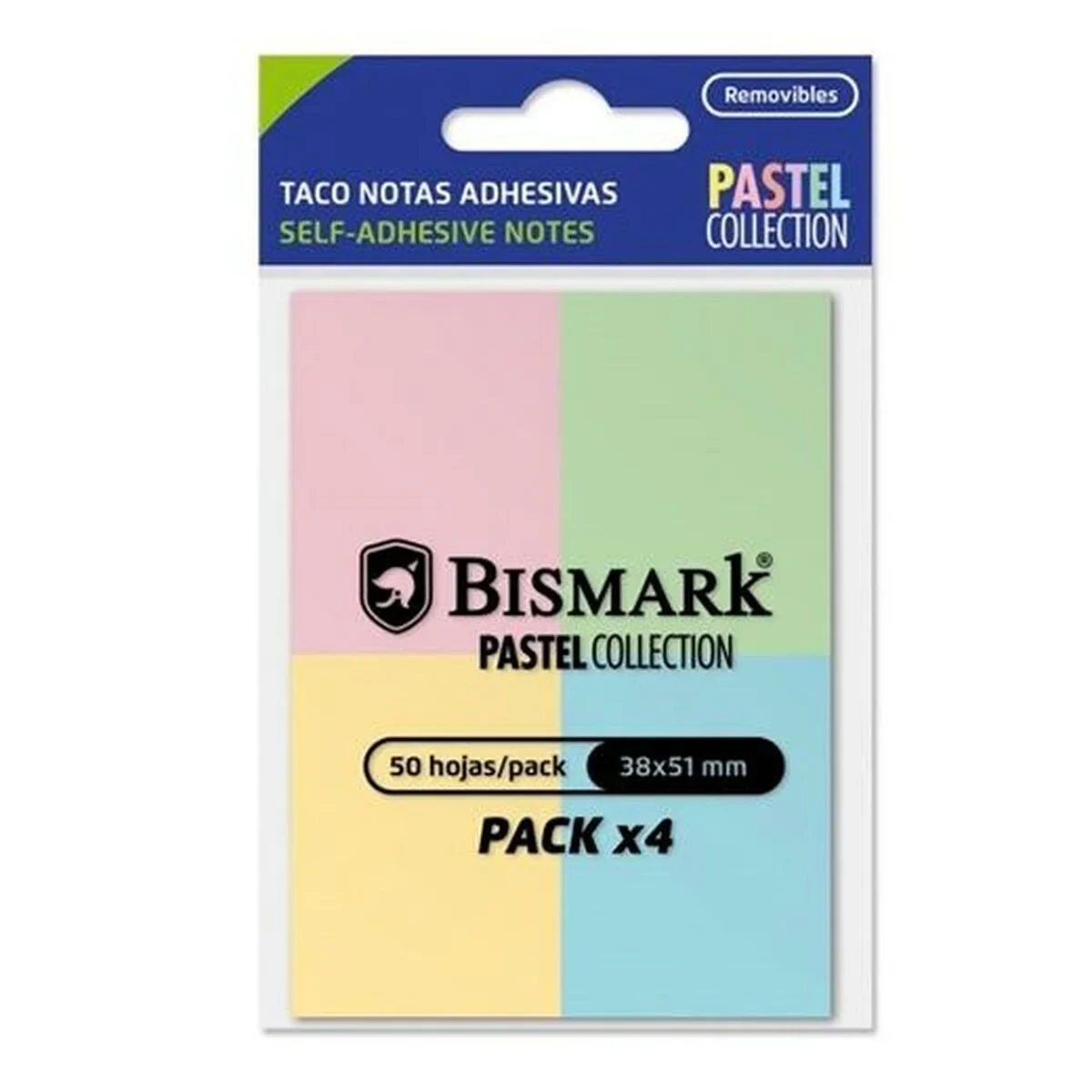 Notas Adhesivas Bismark Multicolor 38 x 51 mm (24 Unidades)