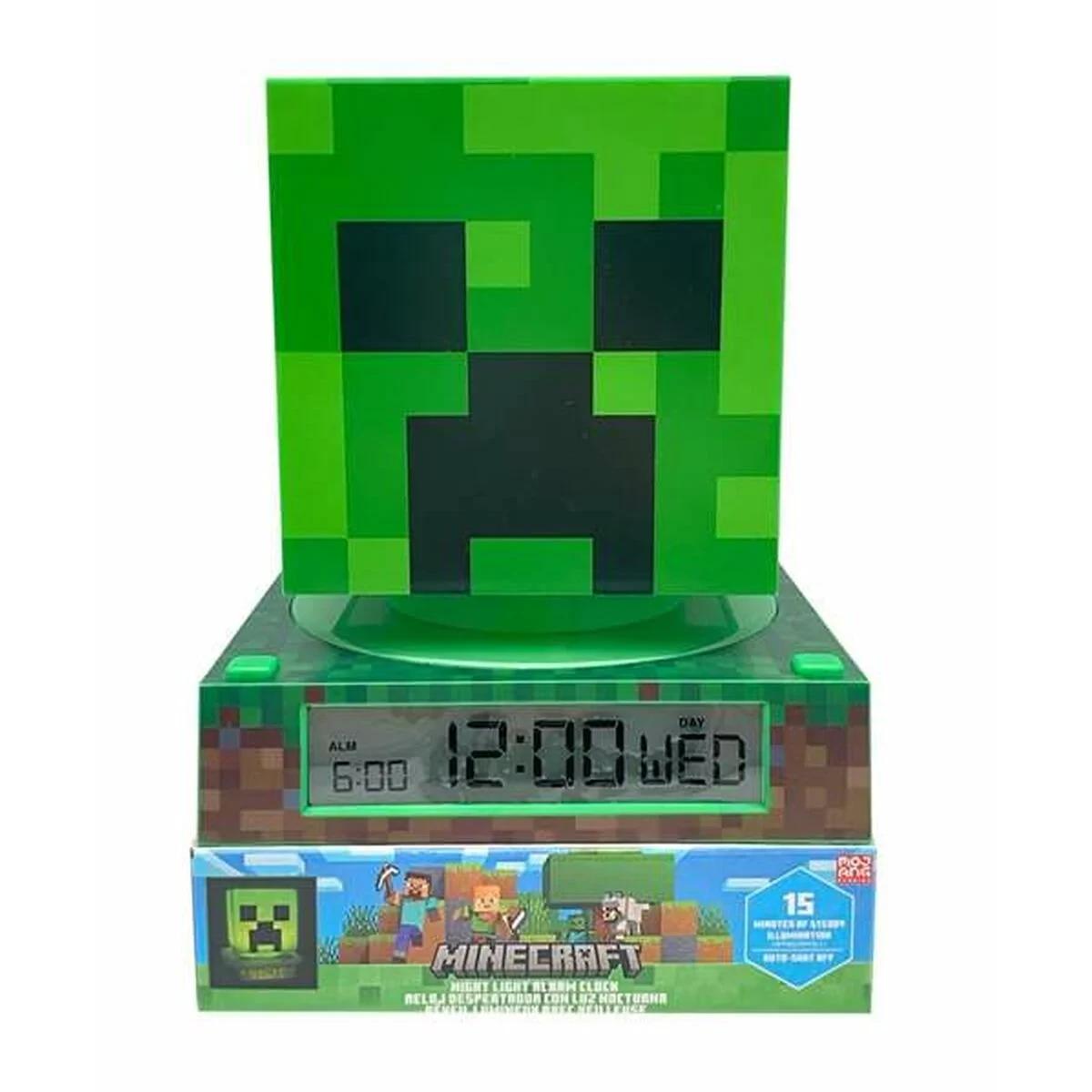 Lámpara de mesa Minecraft Verde