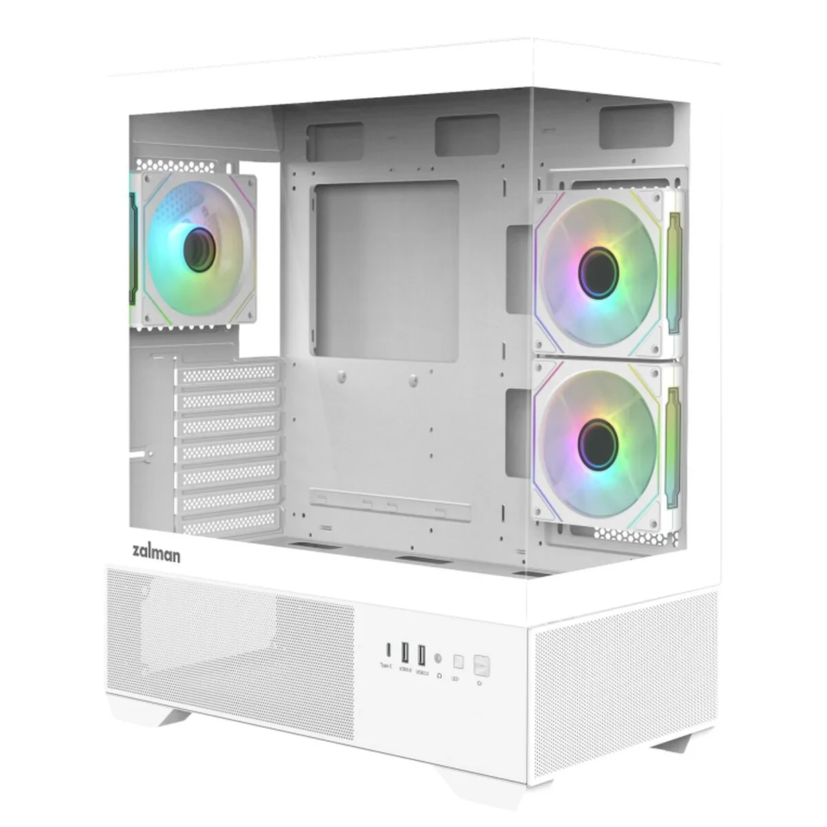 Caja Semitorre ATX Zalman CHRONIX WHITE Blanco