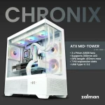 Caja Semitorre ATX Zalman CHRONIX WHITE Blanco