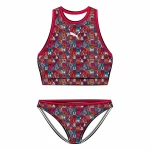 Bikini-Braga Para Niñas Puma Printed Set Rojo