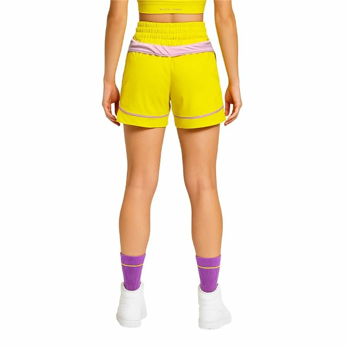 Pantalón Corto Deportivo Black Limba Black Limba Boxwear Mujer Amarillo Mujer Fitness