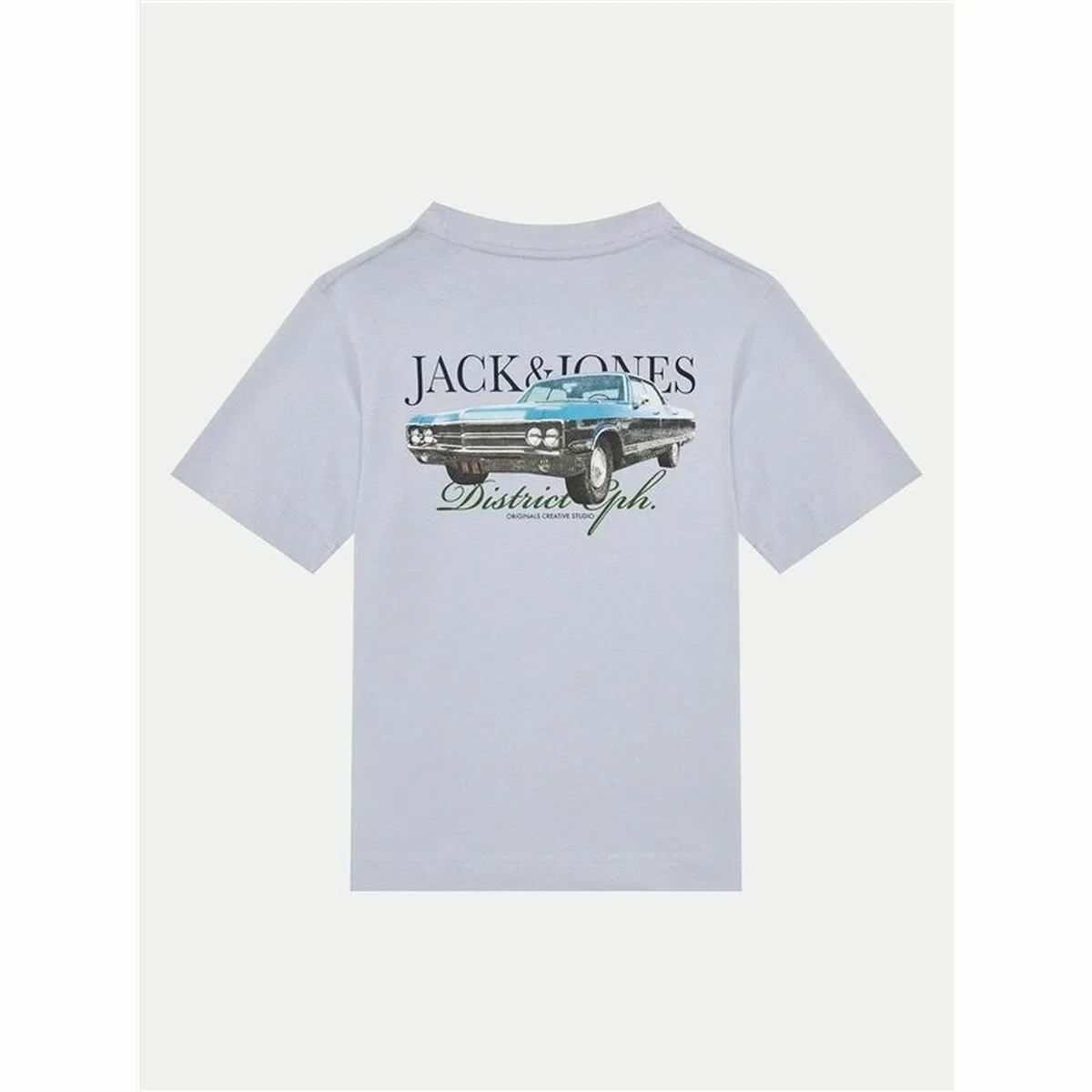 Camiseta de Manga Corta Infantil Jack & Jones Jorboston Photo w Neck Añil