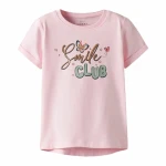 Camiseta de Manga Corta Infantil Name It Nmfvix Rosa