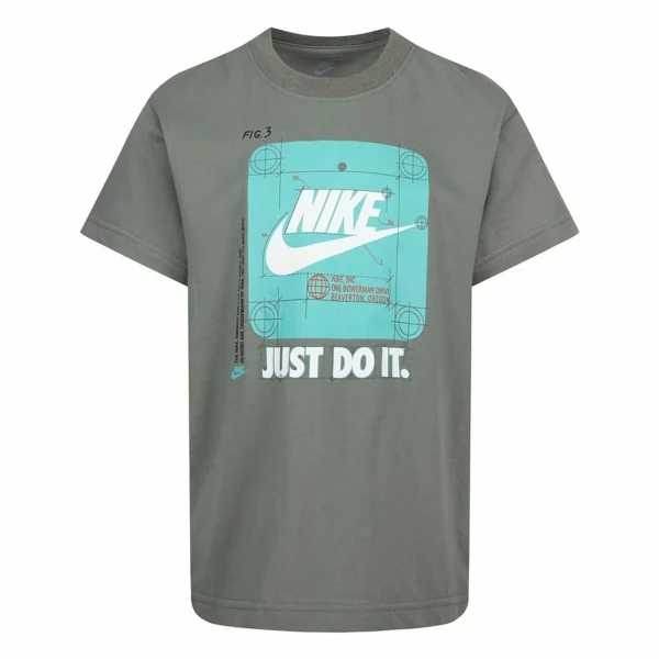 Camiseta de Manga Corta Infantil Nike Future Utility Ss Gris oscuro