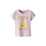 Camiseta de Manga Corta Infantil Name It Nmfvibeke Capsl Ballerina Rosa