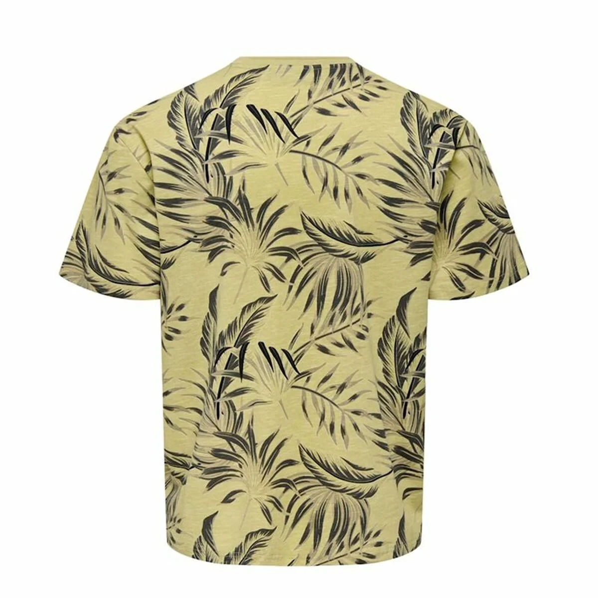 Camiseta de Manga Corta Hombre Only & Sons Onskash Reg Leaf Aop Dorado