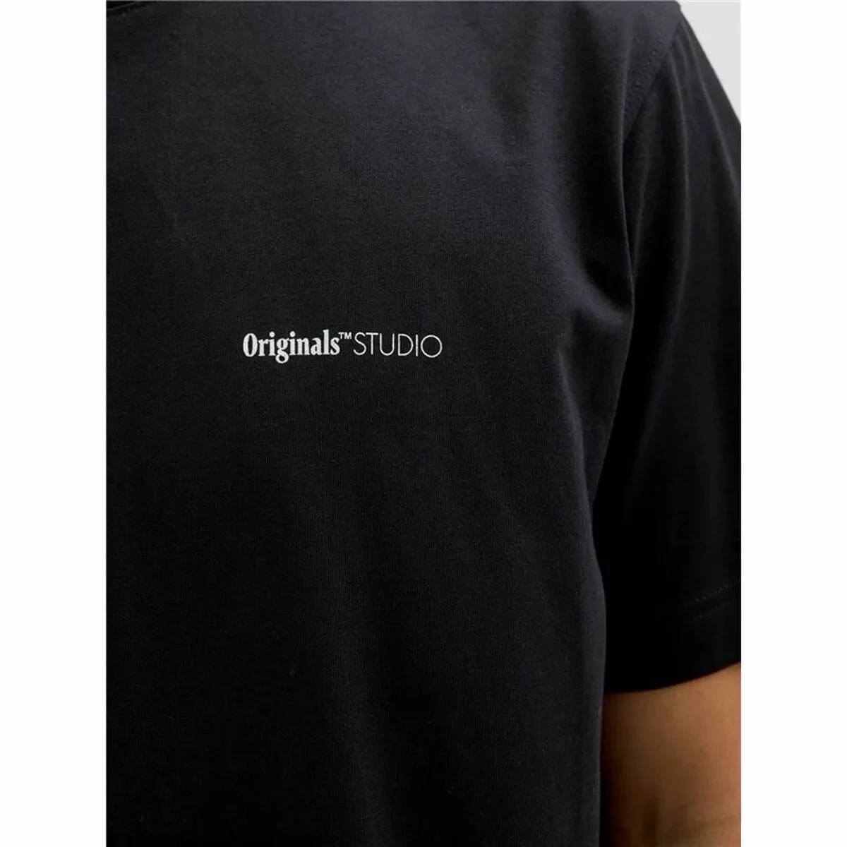 Camiseta de Manga Corta Hombre Jack & Jones Jorvarenna Painted Negro