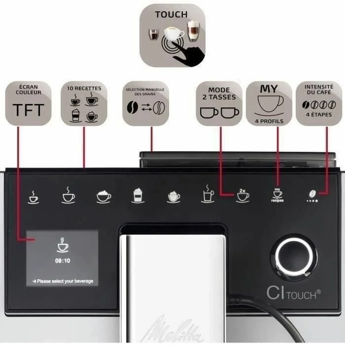 Cafetera Superautomática Melitta F630-111 Gris 1450 W 15 bar 1,8 L