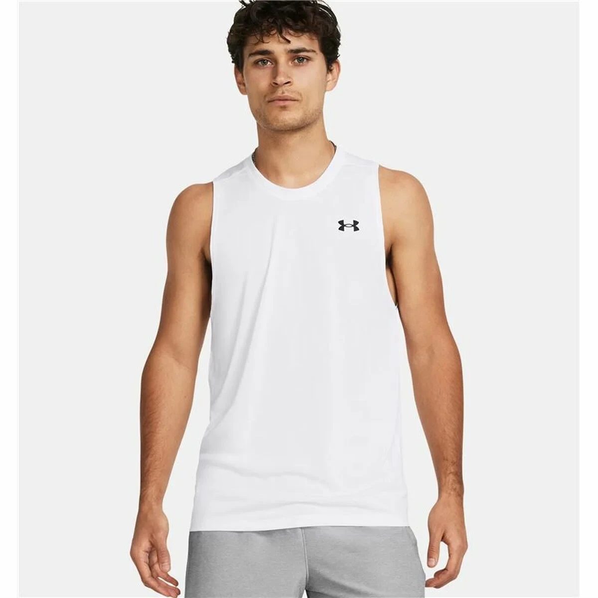 Camiseta para Hombre sin Mangas Under Armour Tech Tank Blanco