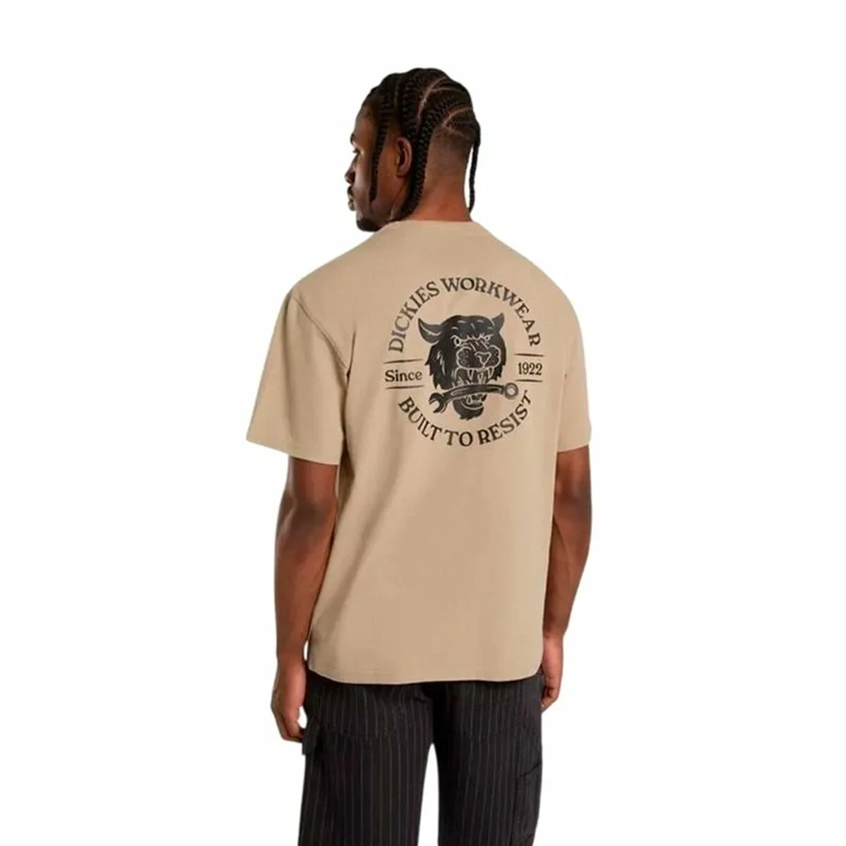Camiseta de Manga Corta Hombre Dickies Wrench Ss Beige