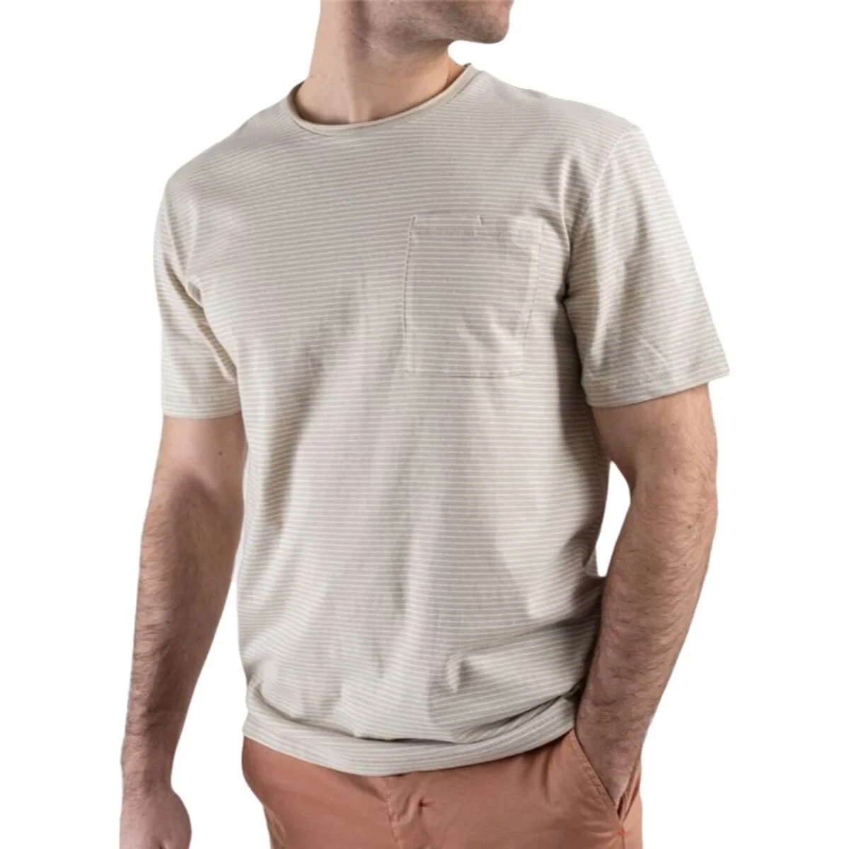 Camiseta de Manga Corta Hombre Only & Sons Onsbale Reg Ss Beige