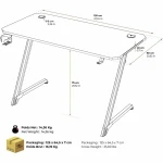 Mesa de Escritorio Gaming Spirit of Gamer Headquarter 250 Negro