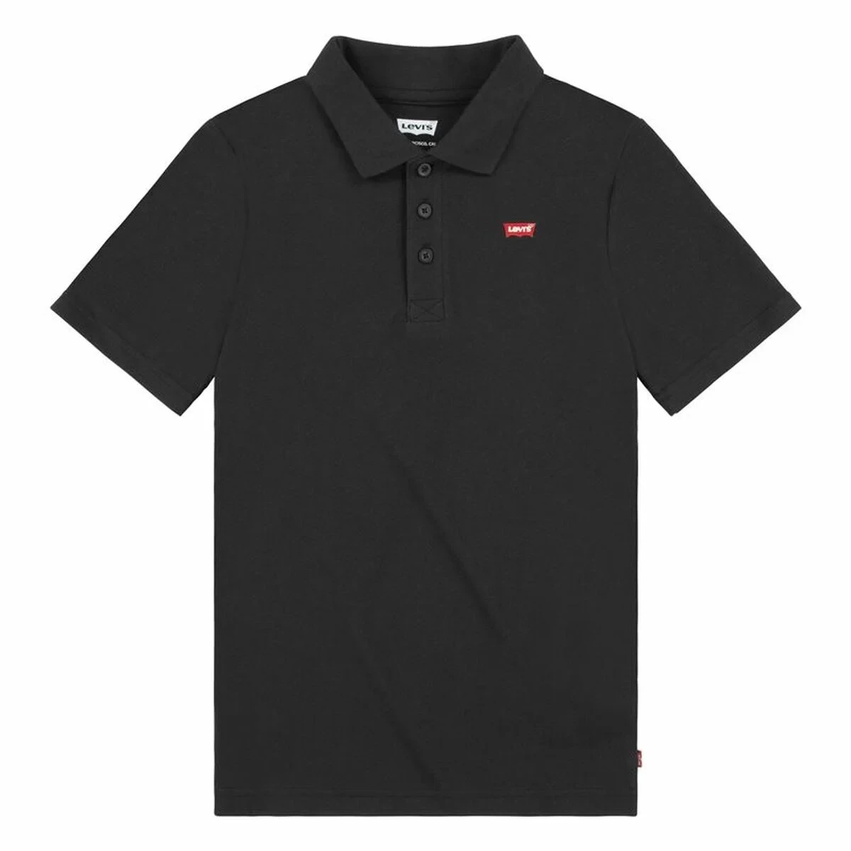 Polo de Manga Corta Niño Levi's Lvb Back Neck Tape Negro
