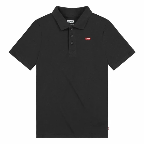 Polo de Manga Corta Niño Levi's Lvb Back Neck Tape Negro