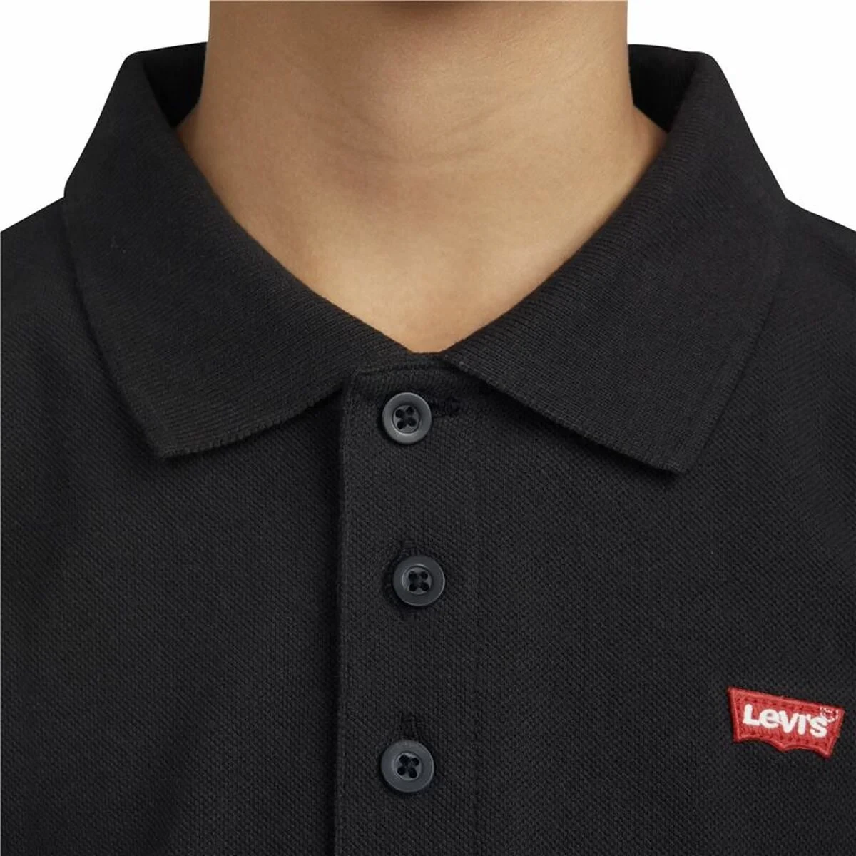Polo de Manga Corta Niño Levi's Lvb Back Neck Tape Negro