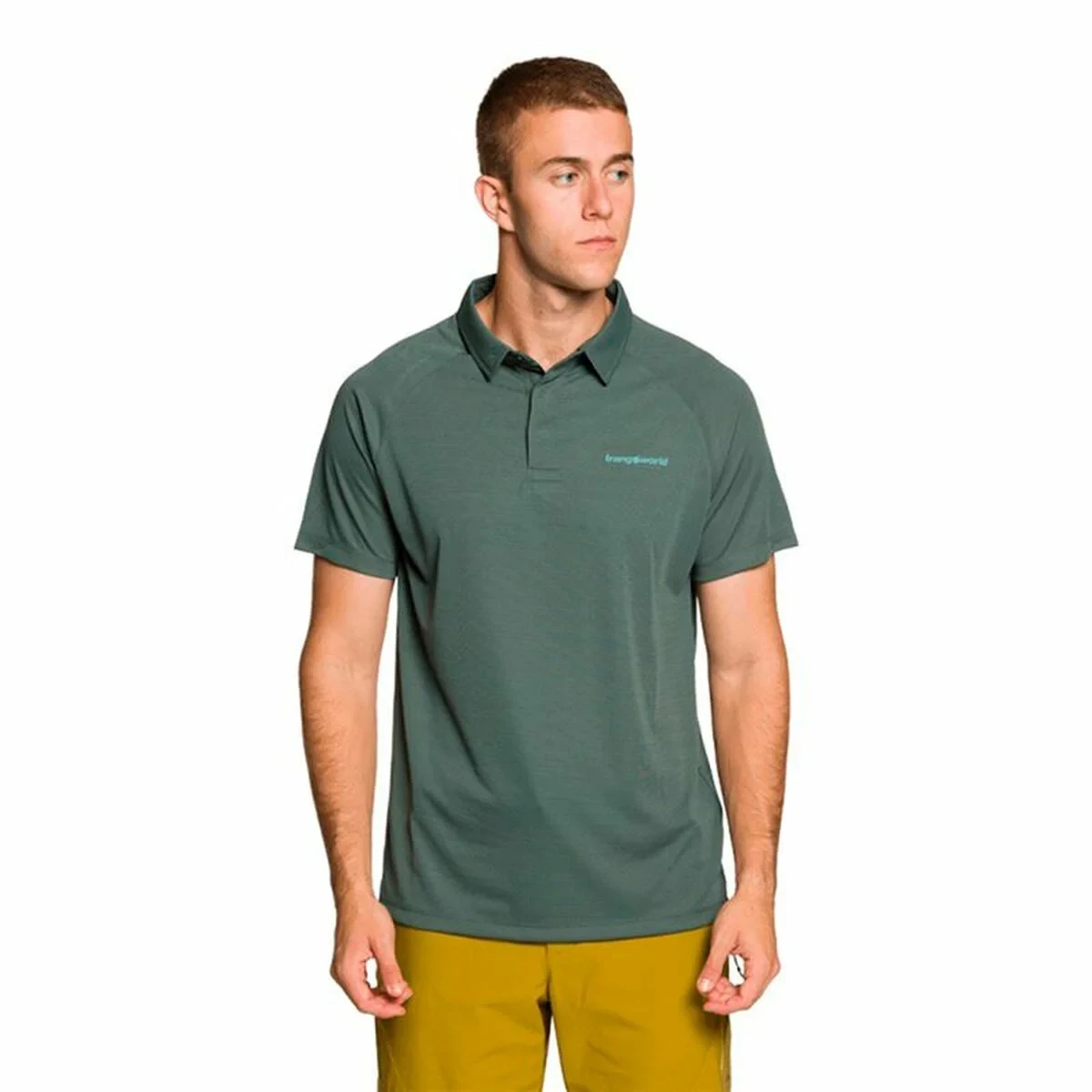 Polo de Manga Corta Hombre Trangoworld Bonete  Azul