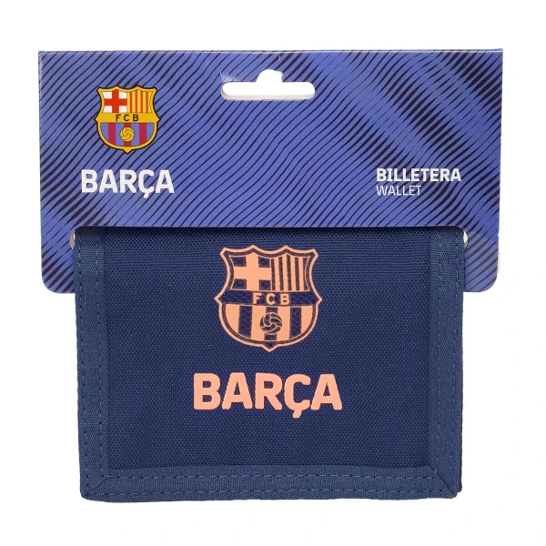 Cartera F.C. Barcelona Azul marino 12,5 x 9,5 x 1 cm