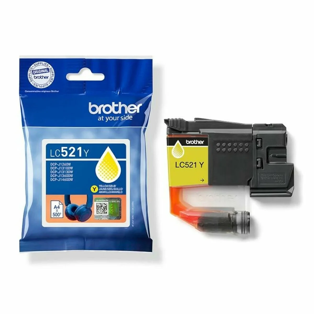 Cartucho de Tinta Original Brother LC521Y Amarillo