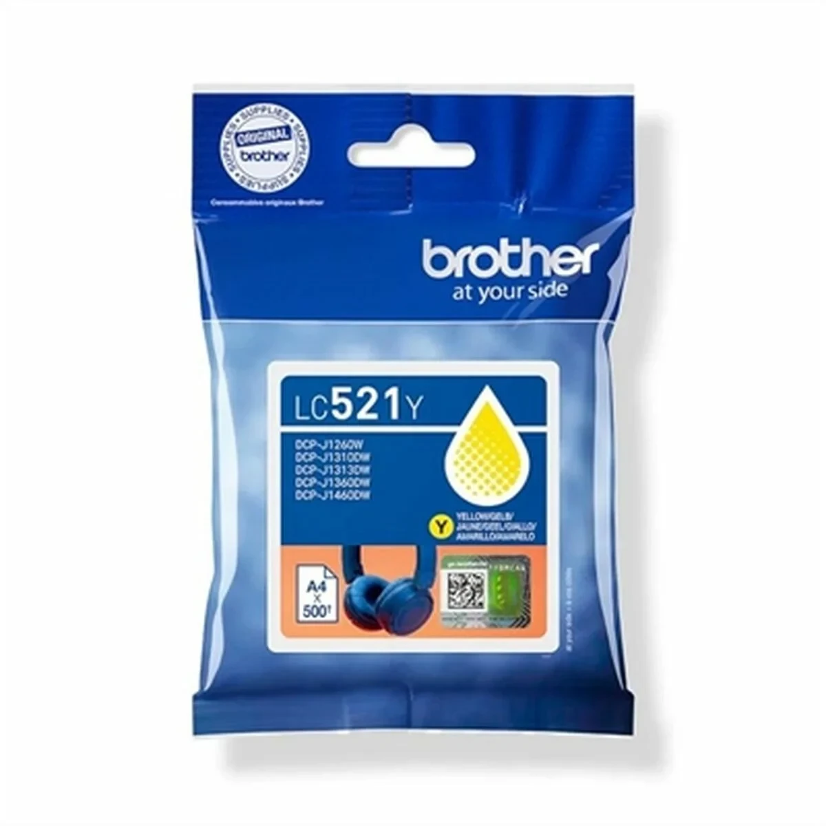 Cartucho de Tinta Original Brother LC521Y Amarillo