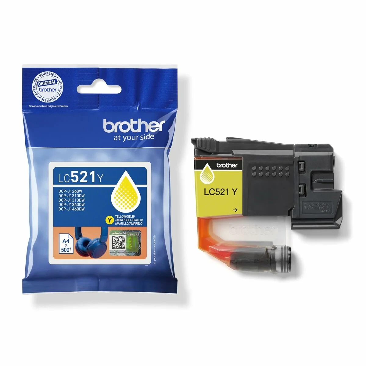 Cartucho de Tinta Original Brother LC521Y Amarillo