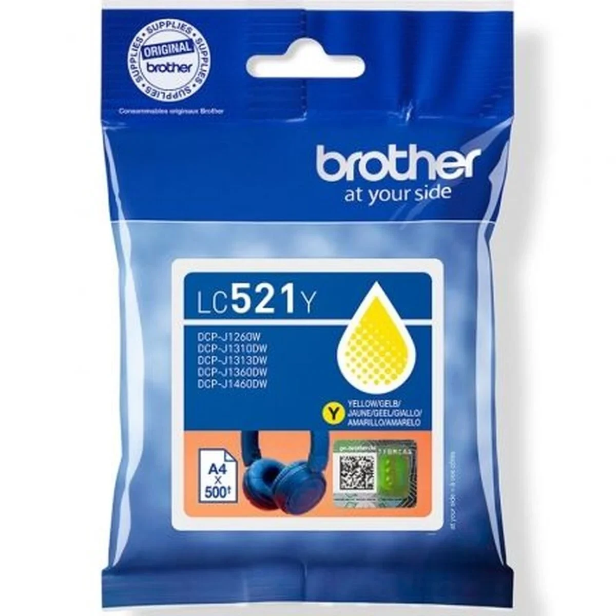 Cartucho de Tinta Original Brother LC521Y Amarillo