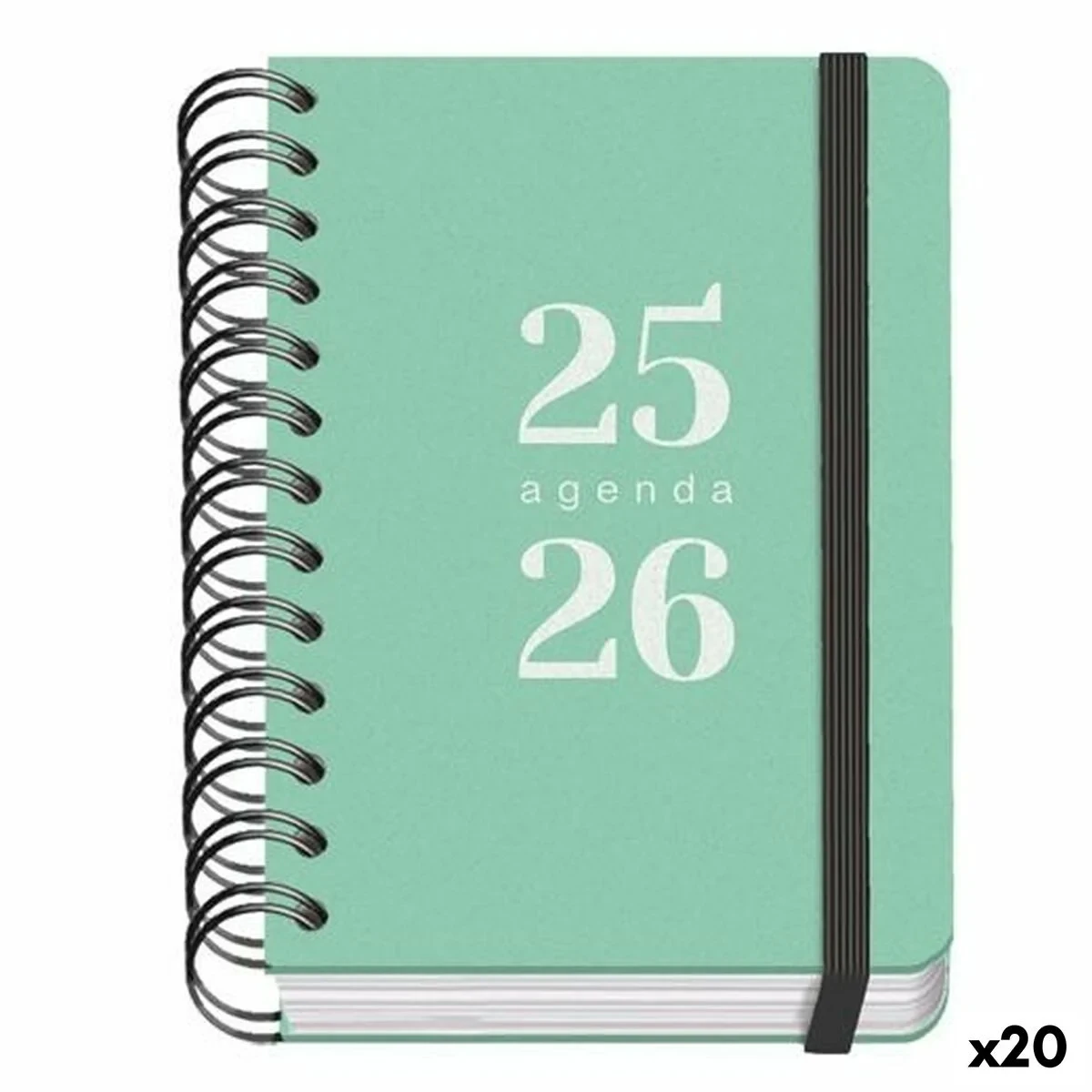 Agenda DOHE GRAMMAR Verde A6 120 x 170 mm 2025-2026 (20 Unidades)