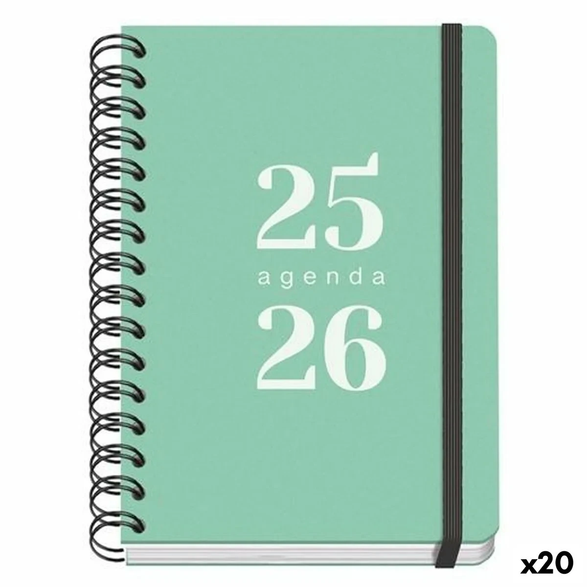 Agenda DOHE GRAMMAR Verde A5 150 x 210 mm 2025-2026 (20 Unidades)