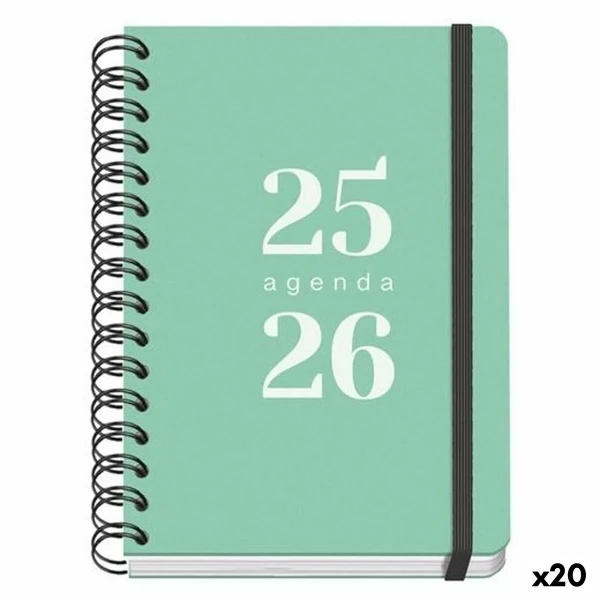Agenda DOHE GRAMMAR Verde A5 150 x 210 mm 2025-2026 (20 Unidades)