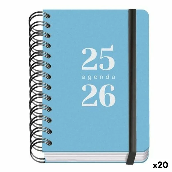 Agenda DOHE GRAMMAR Azul A6 120 x 170 mm 2025-2026 (20 Unidades)