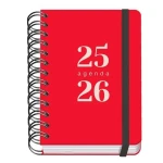 Agenda DOHE GRAMMAR Rojo A6 120 x 170 mm 2025-2026 (20 Unidades)