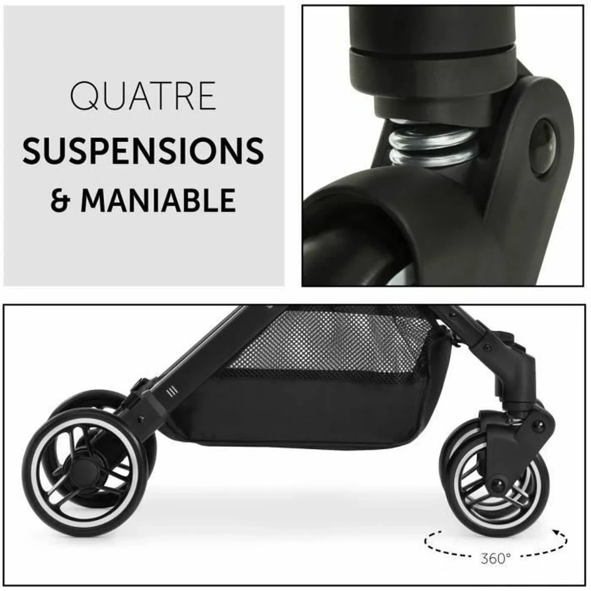 Carro de Paseo para Bebé Hauck Negro